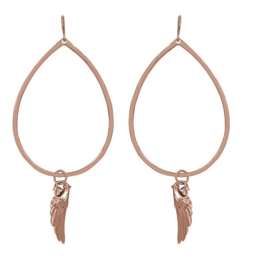 NWT Rose Gold Vermeil Gypsy Hoop Earrings